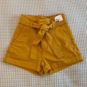 NWT Express Extreme High Rise Belted Paperbag Shorts